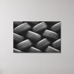 Black Car Tires 2 Canvas Print