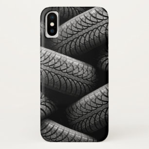 Black Car Tires iPhone X Case