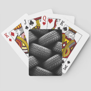Black Car Tires Playing Cards