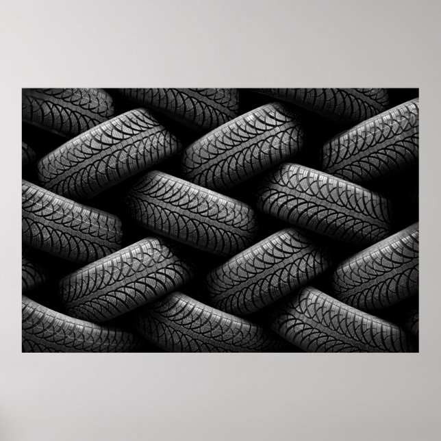 Black Car Tires Poster (Front)