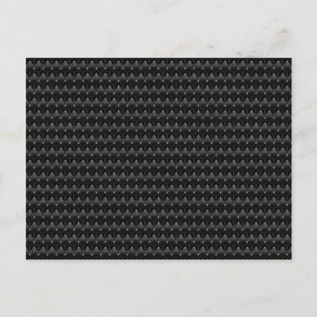Black Carbon Fiber Alien Skin Postcard (Front)