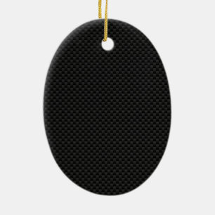 Black Carbon Fiber Style Print Ceramic Tree Decoration
