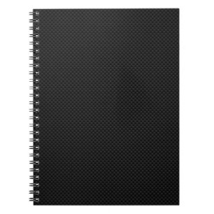 Black Carbon Fiber Style Print Notebook
