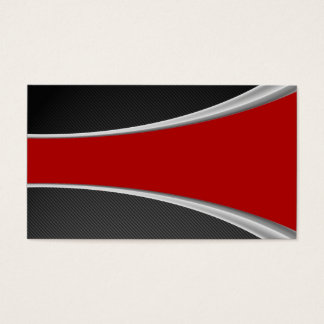 Black Carbon Fibre and Red Stripe Business Card