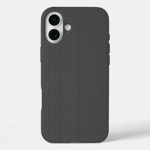 Black Carbon Fibre Base iPhone 16 Plus Case