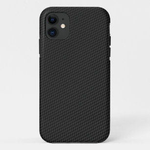 Black Carbon Fibre (faux) iPhone 11 Case