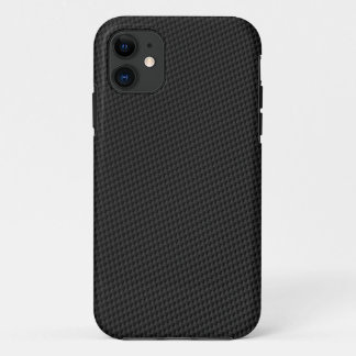 Black Carbon Fibre (faux) iPhone 11 Case