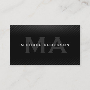 Black Carbon Fibre   Monogram   Lux Business Card