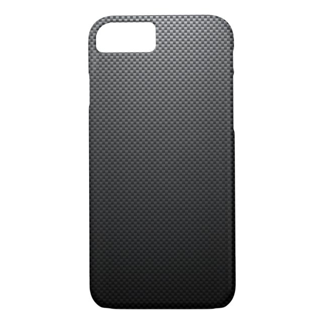 Black carbon fibre patterned Case-Mate iPhone case (Back)