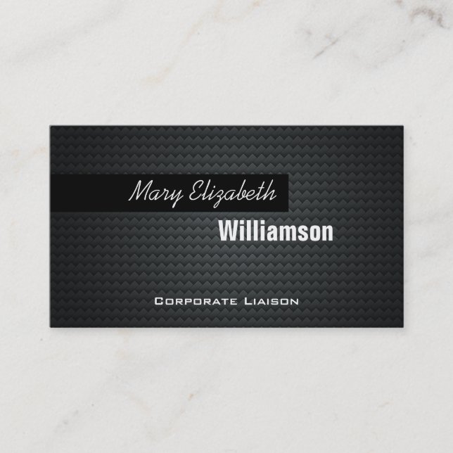 Black Carbon Fibre Professional Business Cards (Front)