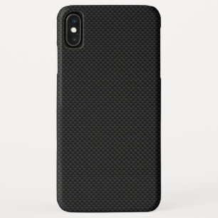 Black Carbon Fibre Style Print Decor iPhone XS Max Case