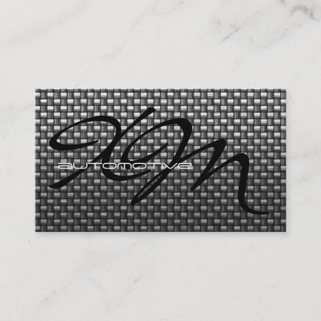 Black Carbon Fibre Textured Business Card (Front)