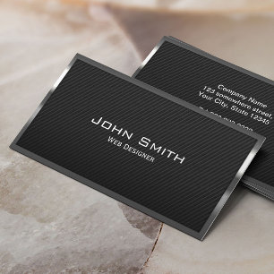 Black Carbon Fibre Web Design Business Card