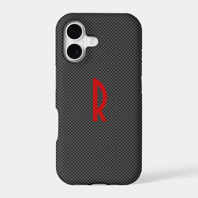 Black Carbon with a Red Monogram (Back)