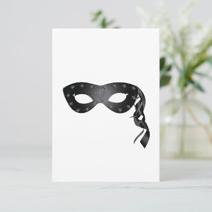 Black Carnival Mask Invitations