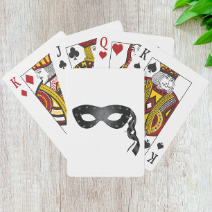 Black Carnival Mask Playing Cards