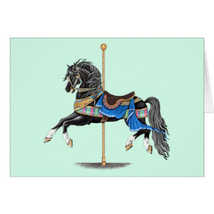 Black Carousel Horse