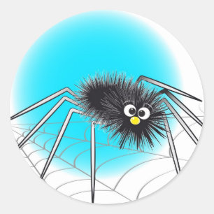 Black Cartoon Spider Sticker