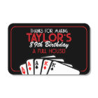 Black Casino Poker Birthday Party Favour 