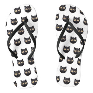 Black Cat 3D Inspired Flip Flops