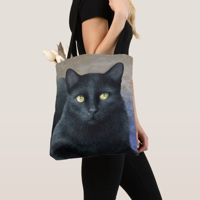 Black Cat 621 Tote Bag (Close Up)