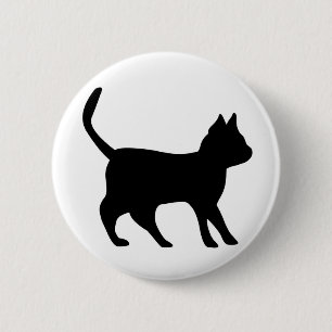 Black Cat 6 Cm Round Badge