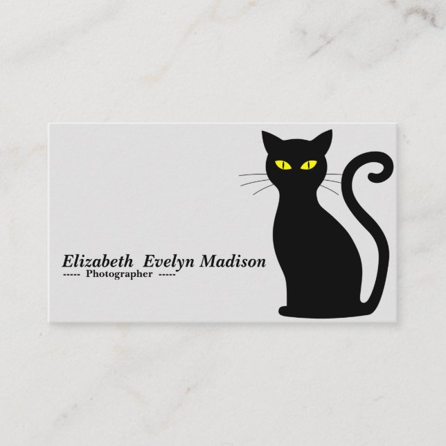 black cat 843 business card (Front)
