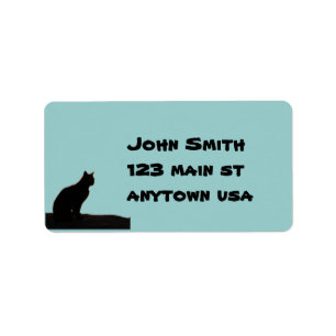 Black Cat Address Label