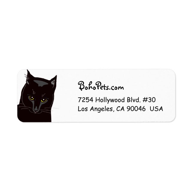 Black Cat address labels (Front)
