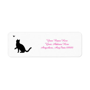 Black Cat Address Labels