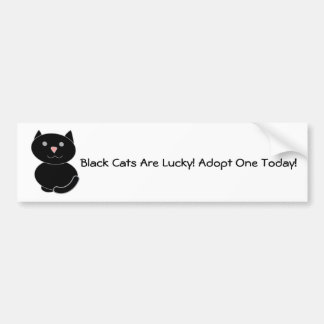 Black Cat Adoption Bumper Sticker