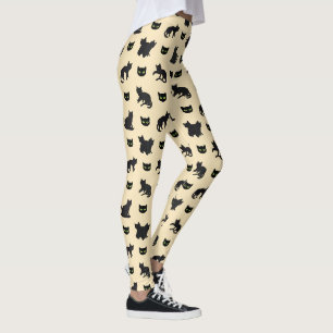 Black Cat Aesthetic Cute Gothic Pattern Leggings