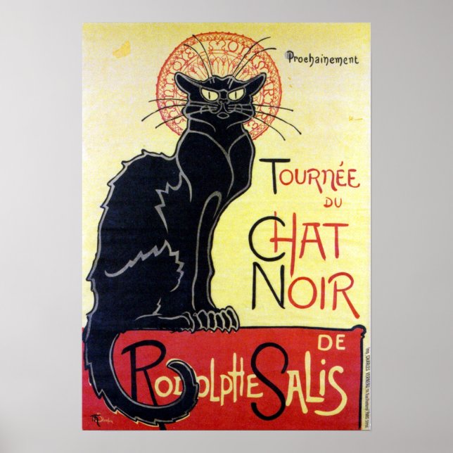 Black Cat, Alexandre Steinlen Poster (Front)