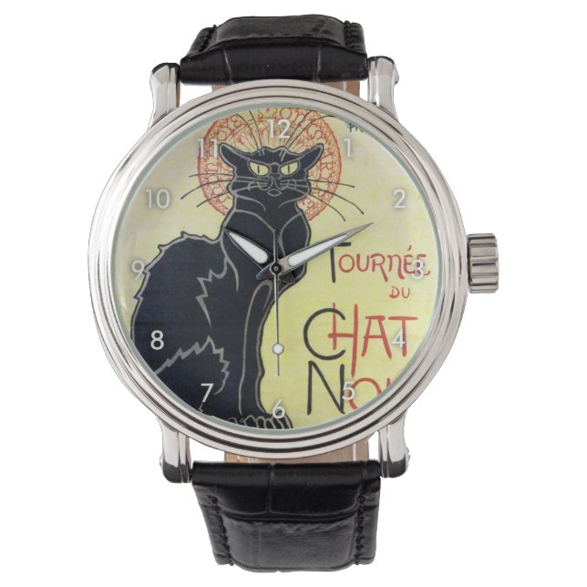 Black Cat, Alexandre Steinlen Watch (Front)