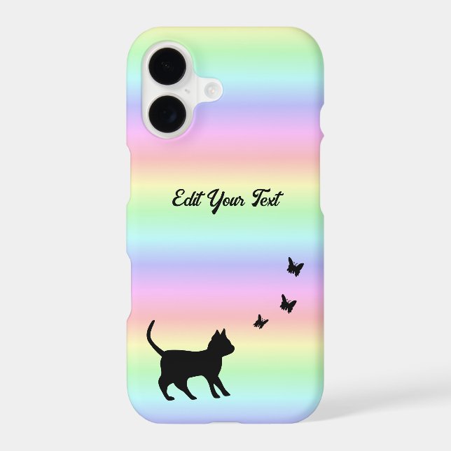 Black Cat and Butterfly on Rainbow (Back)