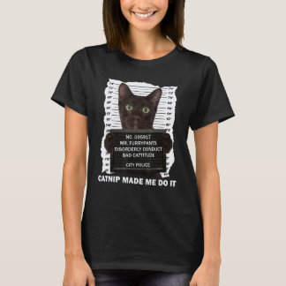 Black Cat and Catnip Funny For Cat Dad, Cat Mum, C T-Shirt
