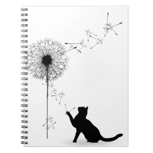 Black Cat and Dandelion  Notebook