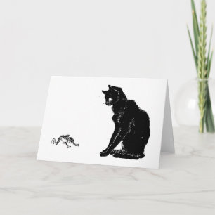 Black Cat and Frog, Alexandre Steinlen Card