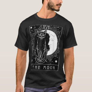 Black cat and moon tarot card T-Shirt
