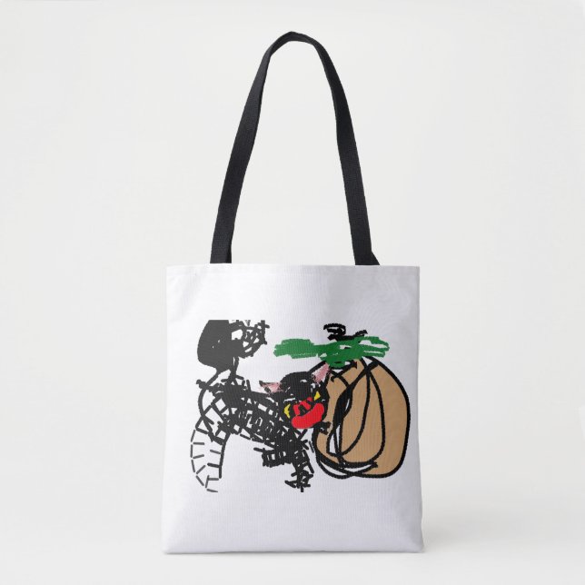 Black Cat and Pumpkin  love  Tote Bag (Front)