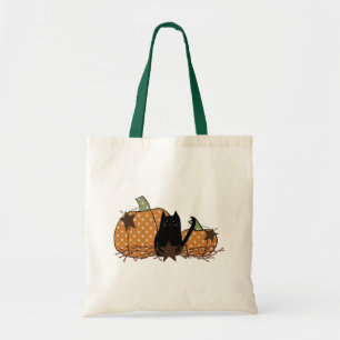 Black Cat And Pumpkins Bag