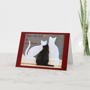 Black Cat and Red Dot Card