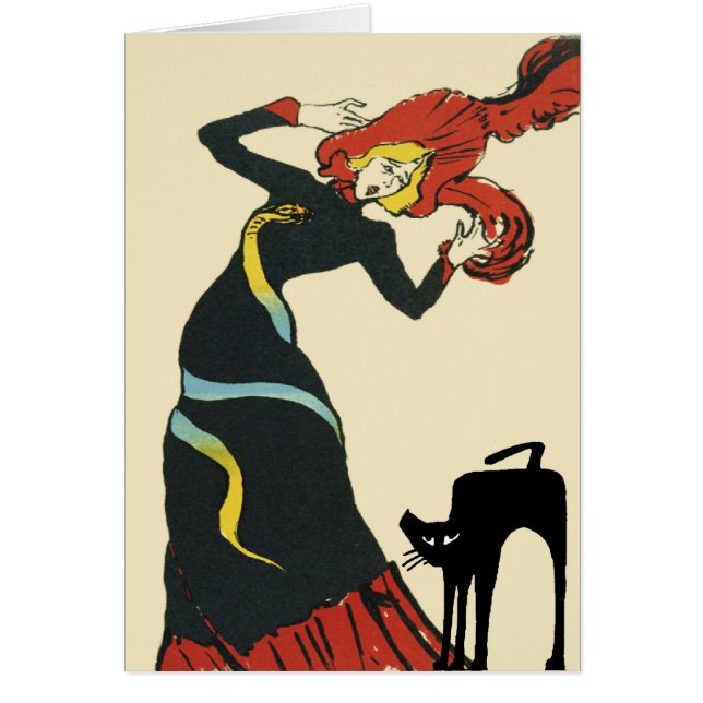 Black Cat and Scared Woman (Front)