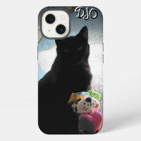 Black Cat and Stuffed Dog Case-Mate iPhone Case