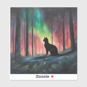 Black Cat and the Northern Lights