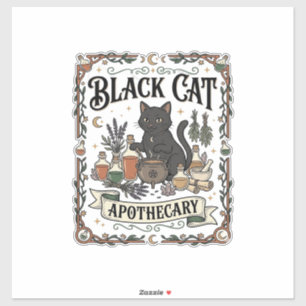 Black Cat Apothecary Cat Witchy Mystic Apothecary