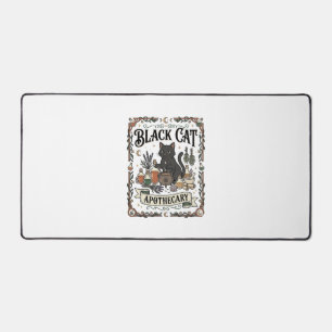 Black Cat Apothecary Cat Witchy Mystic Apothecary  Desk Mat