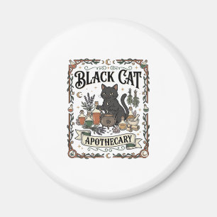 Black Cat Apothecary Cat Witchy Mystic Apothecary  Magnet
