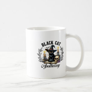 Black Cat Apothecary Funny Halloween Witchy Women Coffee Mug