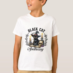 Black Cat Apothecary Funny Halloween Witchy Women T-Shirt